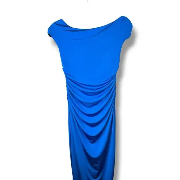 Lulus NWOT Brilliant Elegance Blue Off-the-Shoulder Backless Ruched Maxi  Dress - www.joarbit.com